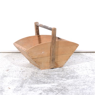 Lot 293 - Pine hod-shape egg basket, ...