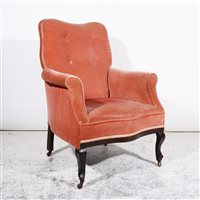 Lot 284 - Edwardian easy chair, ...