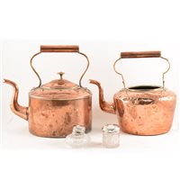 Lot 122 - Brass mounted copper log bin, ...