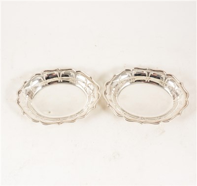Lot 153 - Pair of silver bon bon dishes, pierced sides, A Chick & Sons Ltd, London 1966