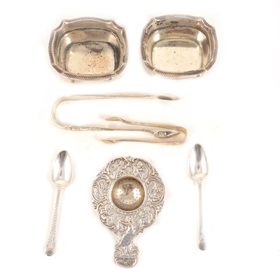 Lot 142 - Pair of Regency silver salts, marks rubbed, London 1806