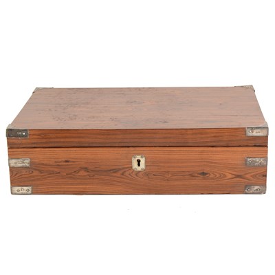 Lot 145 - George III rosewood and silver mounted box, mounts probably by John Douglas, circa 1815