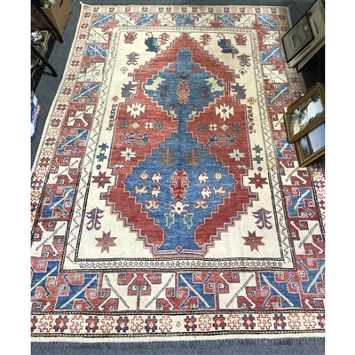 Lot 346 - Turkish Caucasian pattern large rug, ...