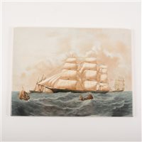 Lot 23 - Pair of Wedgwood and Barlaston plaques, of Maritime interest, Hurricane and Dreadnought, 18cm x 26cm.