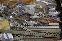 Lot 55 - Meccano; a good quantity of pre-war and later parts