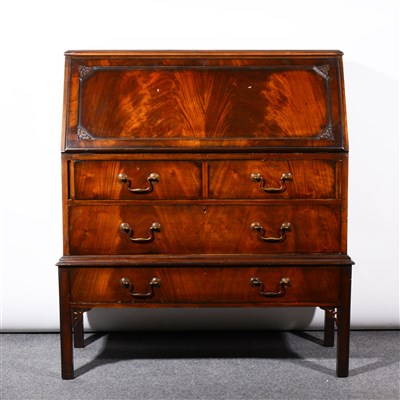 Lot 294A - Reproduction stained walnut bureau