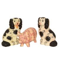 Lot 63 - Pair of reproduction Staffordshire dogs, and a large collection of decorative ceramics