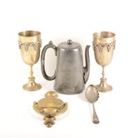 Lot 84 - Victorian brass jam pan, ...