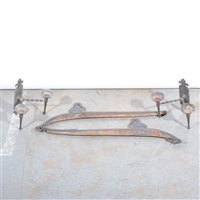 Lot 104 - Two old horse hames, ...
