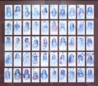 Lot 114 - After Allen & Ginter, "Celebrated American Indian Chiefs", reprinted cigarette cards.