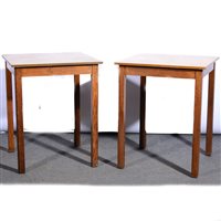 Lot 329 - Four oak office tables, ...