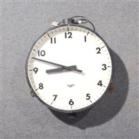 Lot 331 - Metal framed wall clock, dial signed Chloride Gent