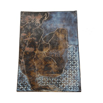 Lot 46 - Anthony O'Brien, Trish, Studio stoneware plaque