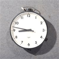 Lot 351 - Metal framed wall clock, dial signed Chloride Gent