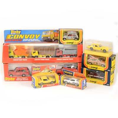 Lot 159 - Eight Dinky and Corgi Toys die-cast models, all boxed.