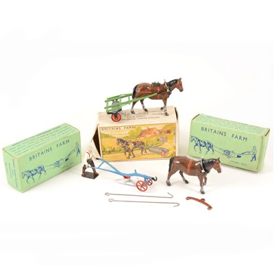 Lot 110 - Britains Toys painted lead farm figures (3).