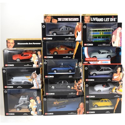 Lot 240 - Corgi Toys James bond model cars and posters.