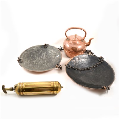 Lot 158 - A pair of large pan scales, Salter spring balance scales Class III to weigh 200lbs