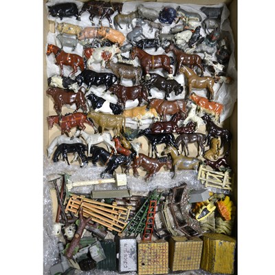 Lot 102 - Britains and other maker painted lead farm animal figures.
