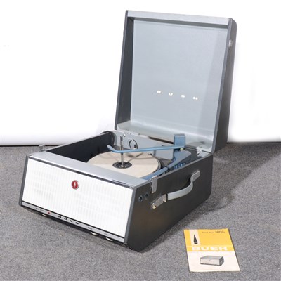 Lot 435 - Bush portable record player model SRP31D, with booklet.