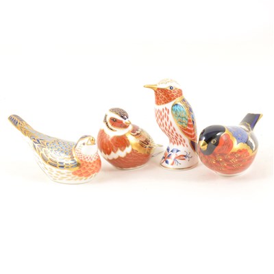 Lot 49 - AMENDMENT estimate is £80-120 Four Royal Crown Derby paperweights, ...