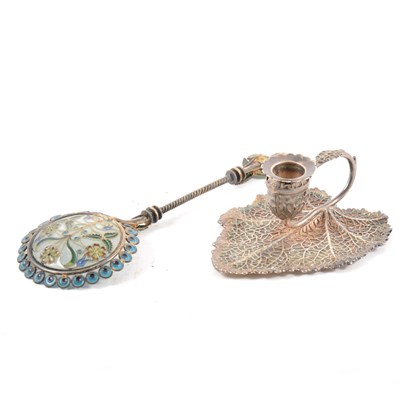 Lot 136 - George IV silver chamberstick, Ledsam, Vale & Wheeler, circa 1830