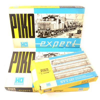 Lot 28 - Three HO gauge model railway diesel locomotive sets by Piko