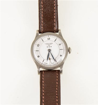 Lot 290 - Longines - a 1930s gentleman's vintage wrist watch