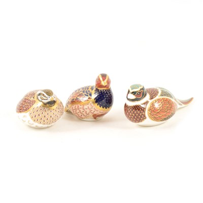 Lot 25 - Three Royal Crown Derby paperweights