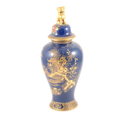 Lot 42 - Wilton ware powder blue covered vase
