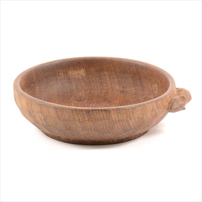 Lot 64 - An oak bowl by Robert 'Mouseman' Thompson of Kilburn.