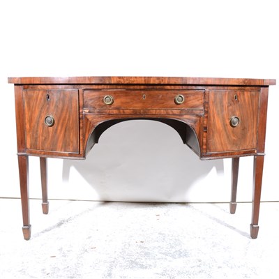 Lot 404 - Victorian mahogany bowfront sideboard, ...