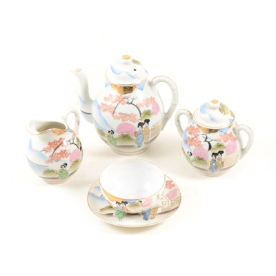 Lot 70 - Japanese eggshell type teaset