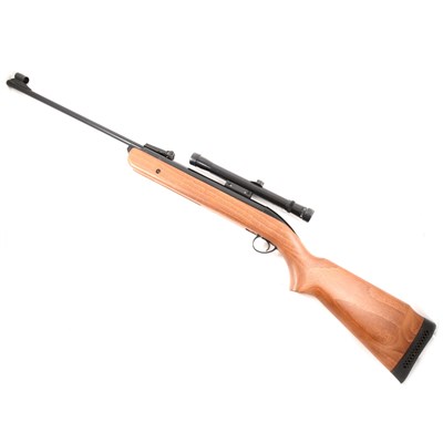 Lot 132 - BSA air rifle with telescopic sight, case by Brady Halesowen.