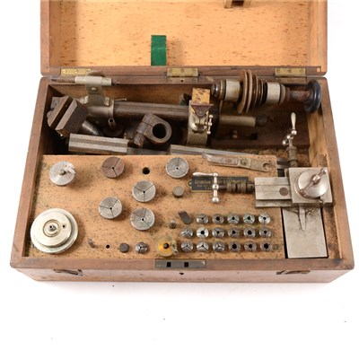 Lot 73 - Boley 'Progress' Watchmaker's lathe, cased.