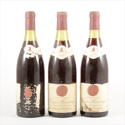 Lot 558 - Jaboulet-Vercherre, Crozes-Hermitage, Rochefine, 1978, 9 bottles
