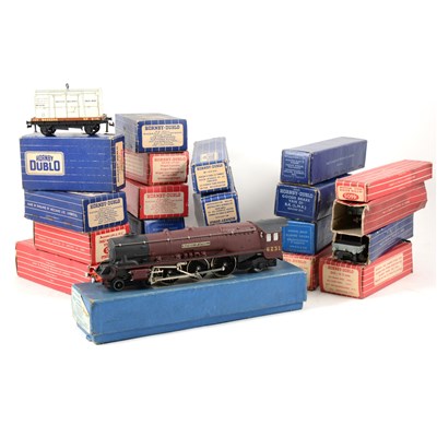 Lot 22 - Hornby Dublo EDL2 Duchess of Atholl loco, and other wagons and coaches.