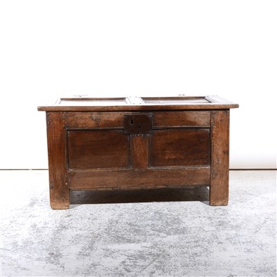 Lot 404 - Joined oak coffer, circa 1700