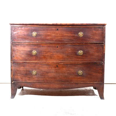 Lot 405 - George III mahogany chest of drawers.