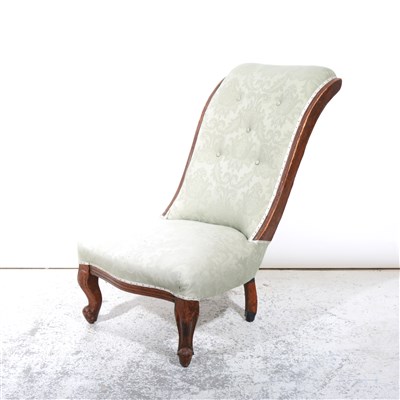 Lot 350 - Victorian mahogany framed nursing chair.