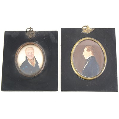 Lot 310 - Two Nick Turley watercolours, other watercolours, portrait miniatures, and prints