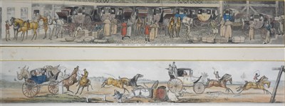 Lot 277 - After Henry Alken, The Trip to Melton, a framed set of 12 coaching prints