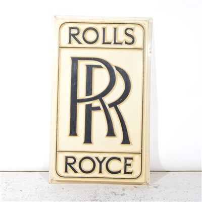 Lot 232 - Large Rolls Royce advertising plastic panel.