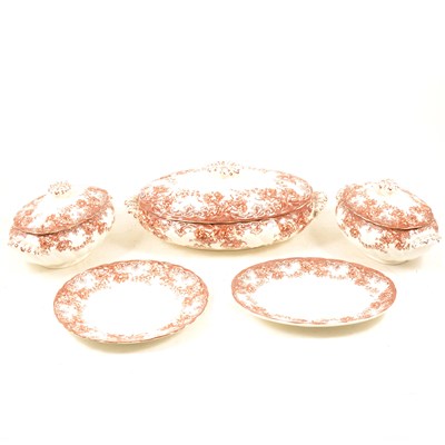 Lot 64 - Staffordshire earthenware dinner service, Ceylon pattern, Bishop & Stonier