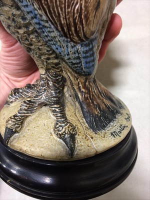 Lot 14 - A Martin Brothers stoneware Bird jar and cover, dated 1897