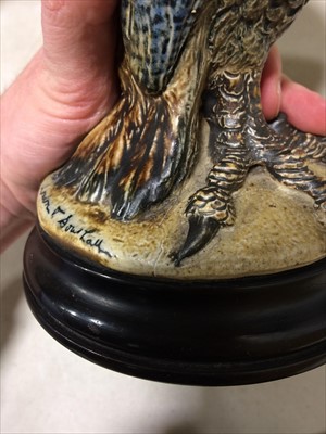 Lot 14 - A Martin Brothers stoneware Bird jar and cover, dated 1897