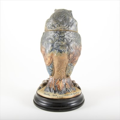 Lot 14 - A Martin Brothers stoneware Bird jar and cover, dated 1897