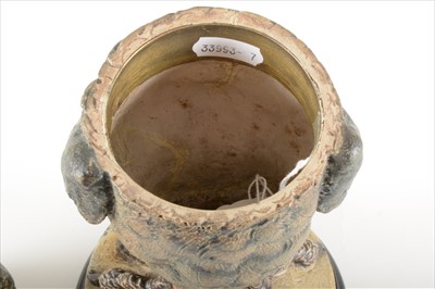 Lot 14 - A Martin Brothers stoneware Bird jar and cover, dated 1897