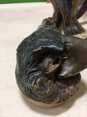 Lot 14 - A Martin Brothers stoneware Bird jar and cover, dated 1897