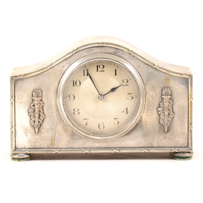 Lot 158 - Electroplated mantel clock